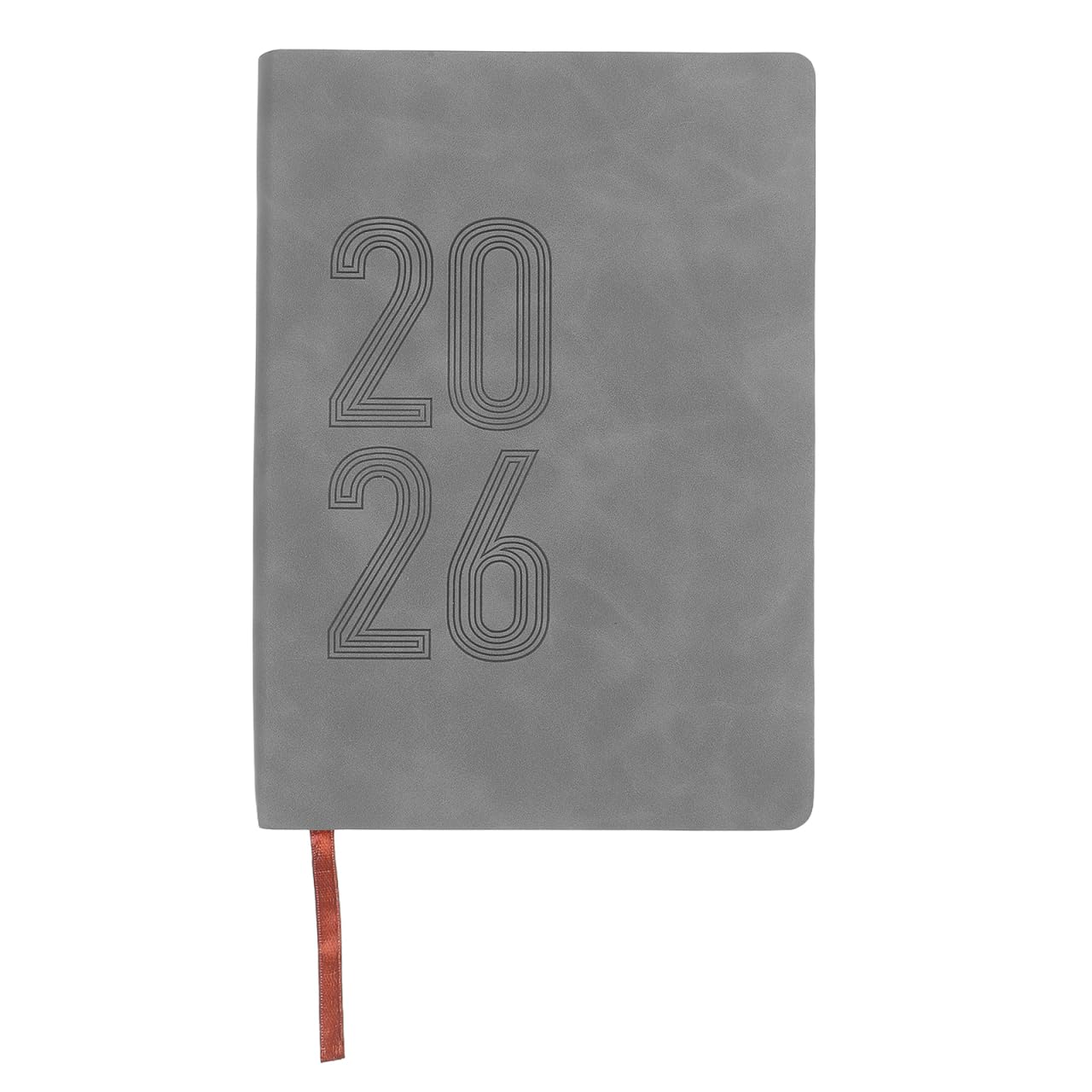 2026 Daily Weekly Calendar Planner Notebook with Bookmarks Academic Time Management Organizer for Diary Journal Agenda Grey