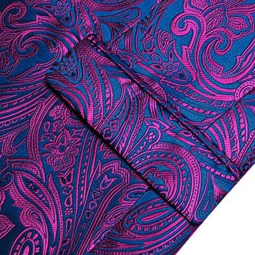 Image of Barry.Wang Blazer for Men Paisley Sport Coat Lightweight Suit Jacket Regular Tuxedo Flower Mardi Gras Carnival Gift