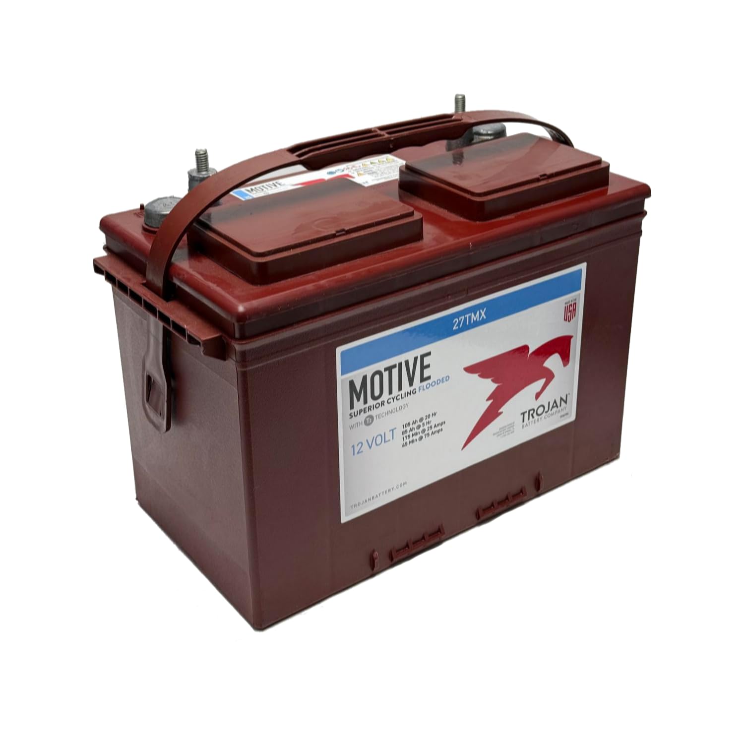 Amazon.com: Trojan 27TMX 12V Flooded Lead Acid Battery, 105 Ah