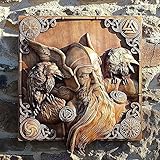 ♣[HAUSDEKOR] : Ausgezeichnetes Gewicht für dekorative Wandskulpturen. Fachmännisch in ein Kirschholzharz gegossen. Ein schönes dekoratives Element für Ihr Zuhause oder Ihren Altar.