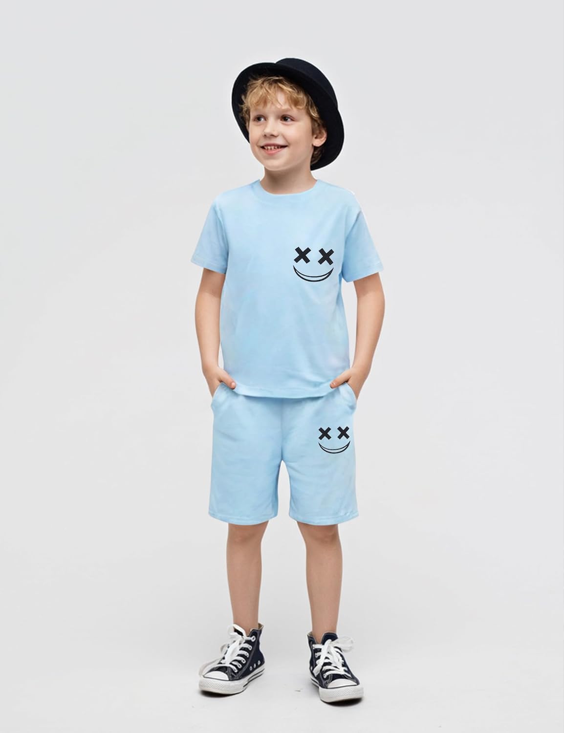 Boys Clothes Size 6-12 Years Short Sleeve T-Shirt & Shorts Set Casual Spring Summer Outfits - Image 2