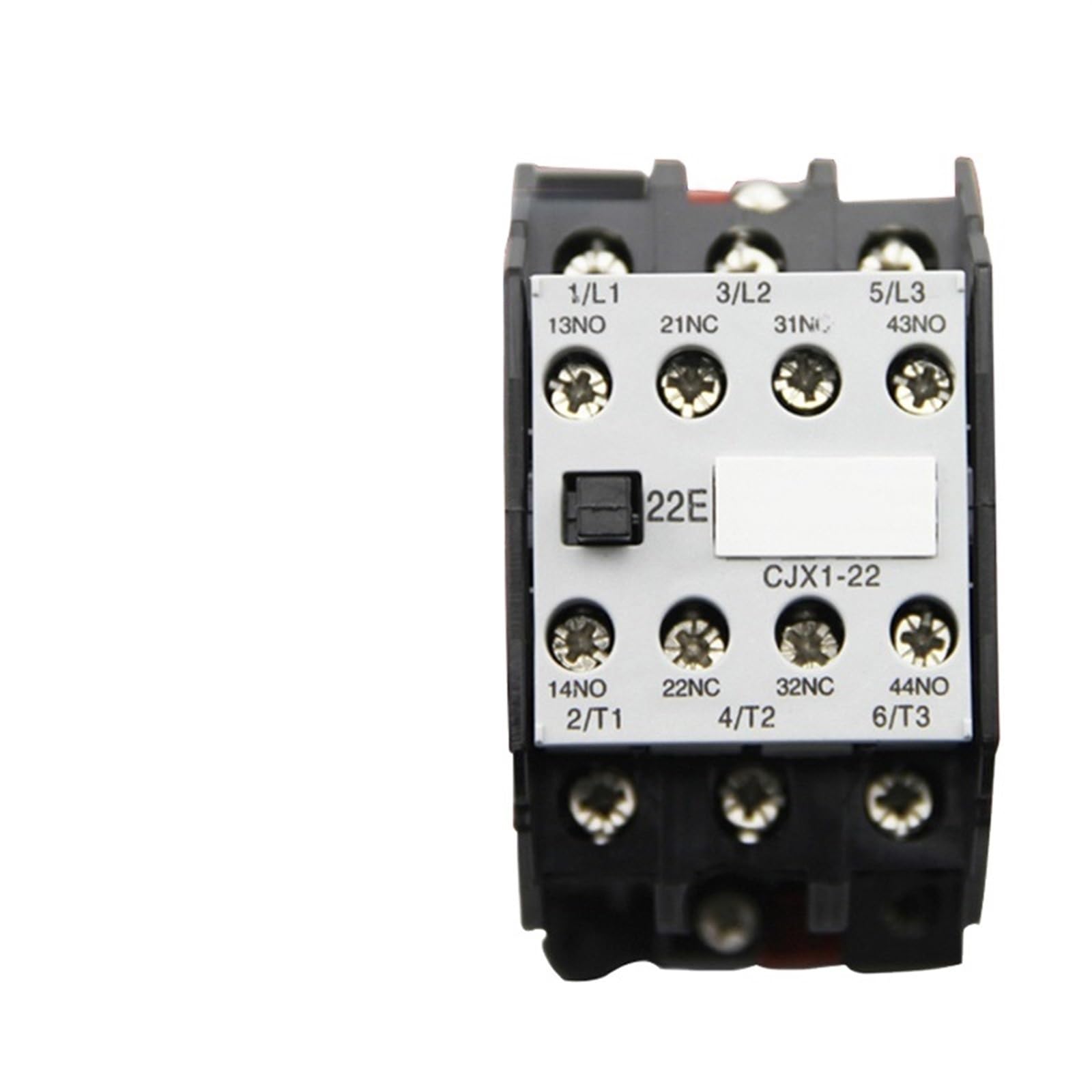 HUUOQIWY CJX1-22/22 3TB43 AC Contactor DIN Rail Mounted 2NO 2NC 24V/36V/110V/220V/380V 22A 50HZ/60HZ 1Pcs(110V)