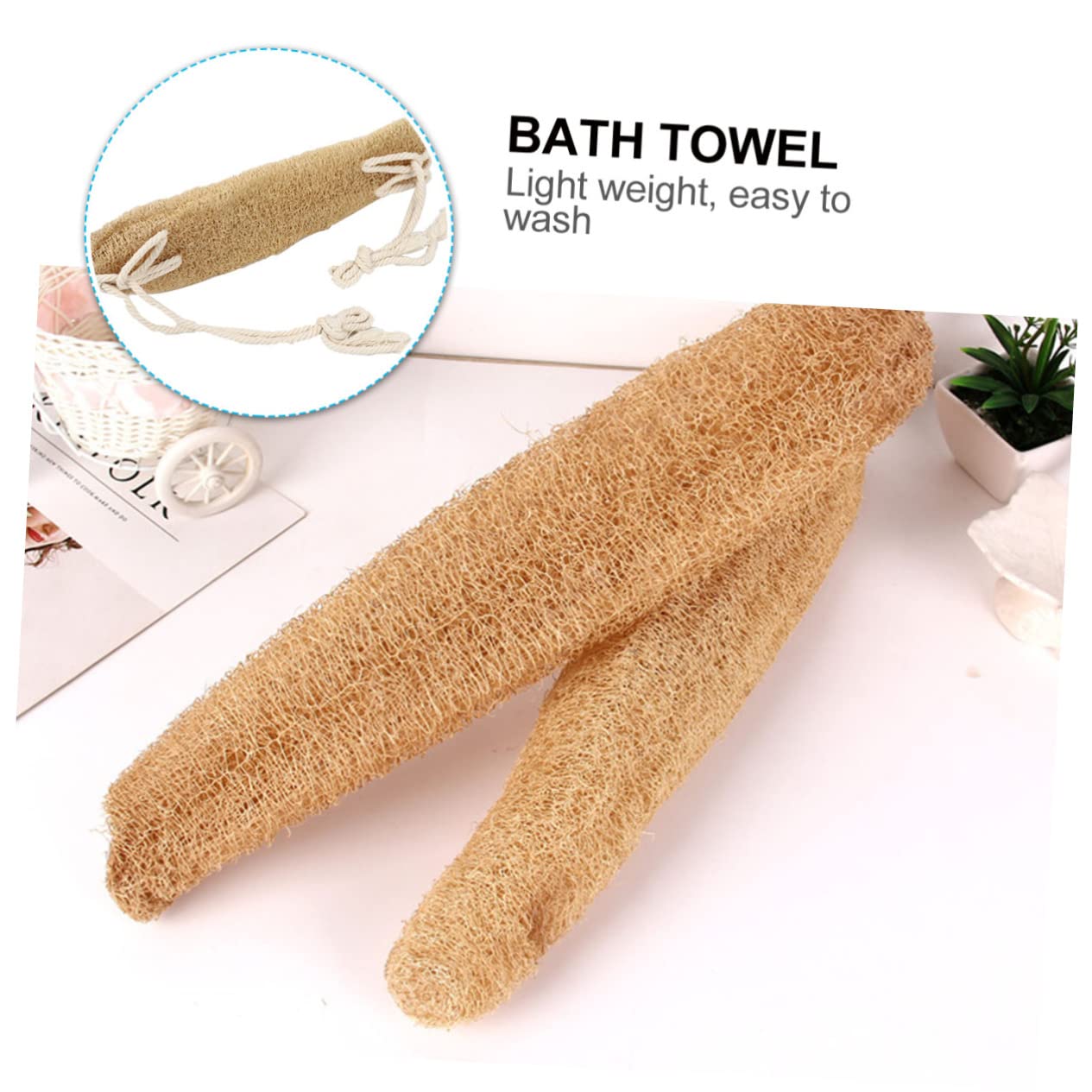 MAGICLULU 3St Luffa-Badetuch exfoliating sponge massage bürste ideas Dusch-Luffa-Peeling Körperwäsche nativ Badeschwamm Schwämme Waschband Rückenwäscher doppelseitig Schrubben Wanne