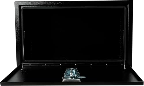 Miniatura 8 de Minseter Caja de herramientas de recogida de acero negro de 36 x 18 x 18 pulgadas, caja de herramientas de recogida para caravana, ATV, remolque,