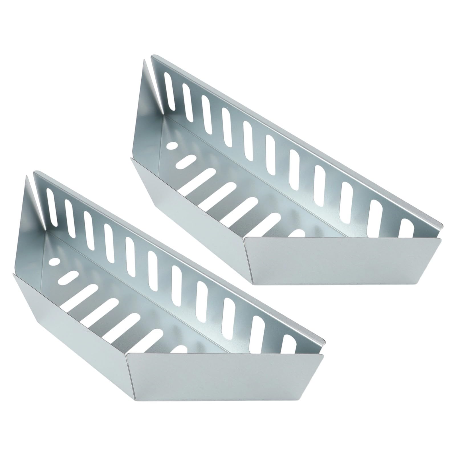 Boîtes à charbon de bois pour barbecue en acier inoxydable - Lot de 2 - Chaleur indirecte