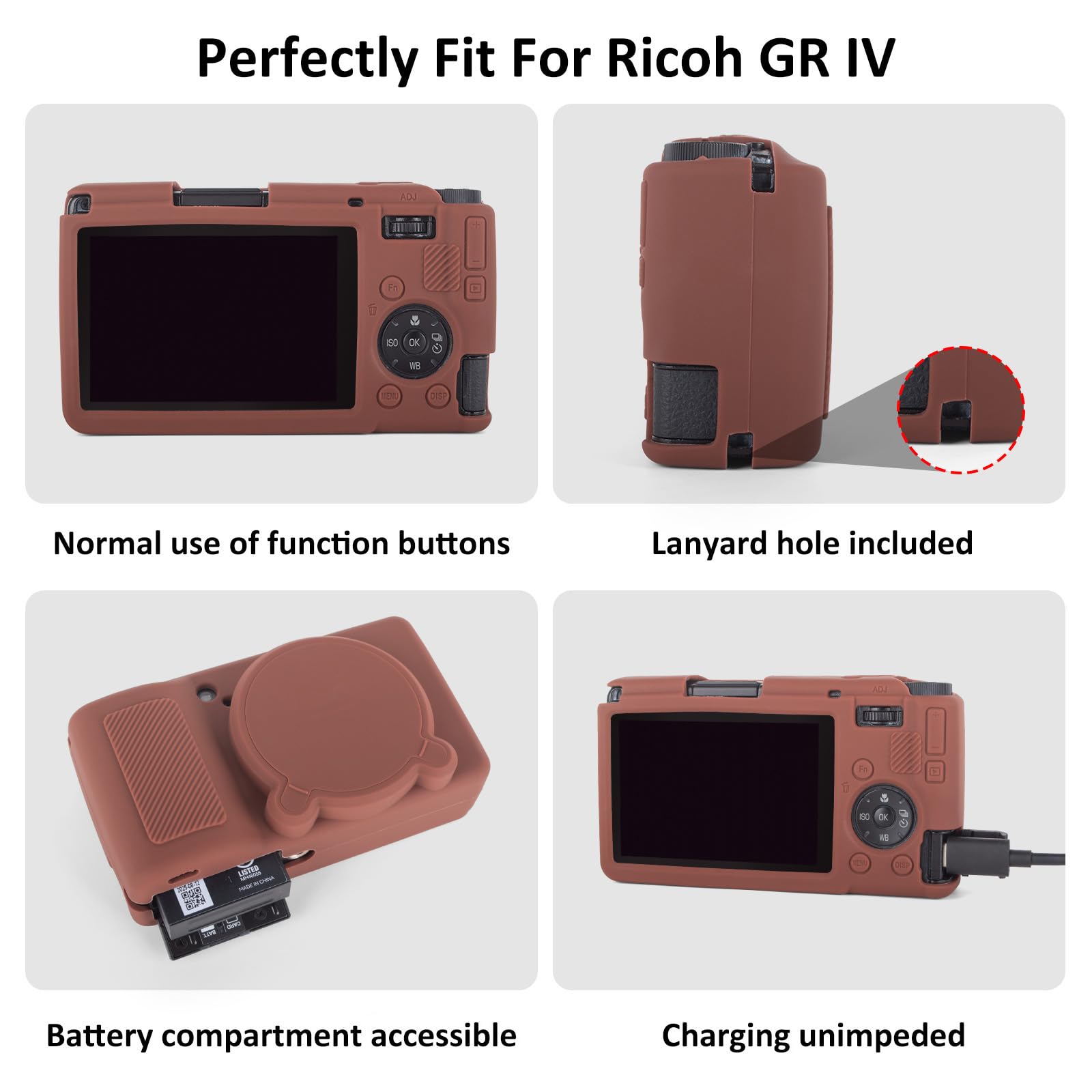 Amazon.co.jp: Rieibi リコー Ricoh GRIV 専用 シリコンカメラケース