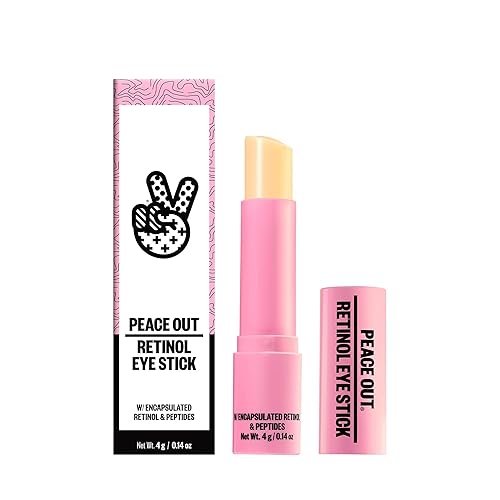 PEACE OUT Skin Care Retinol Eye Stick, bálsamo diario de retinol antienvejecimiento para debajo de los ojos, ayuda a reducir las líneas finas y las