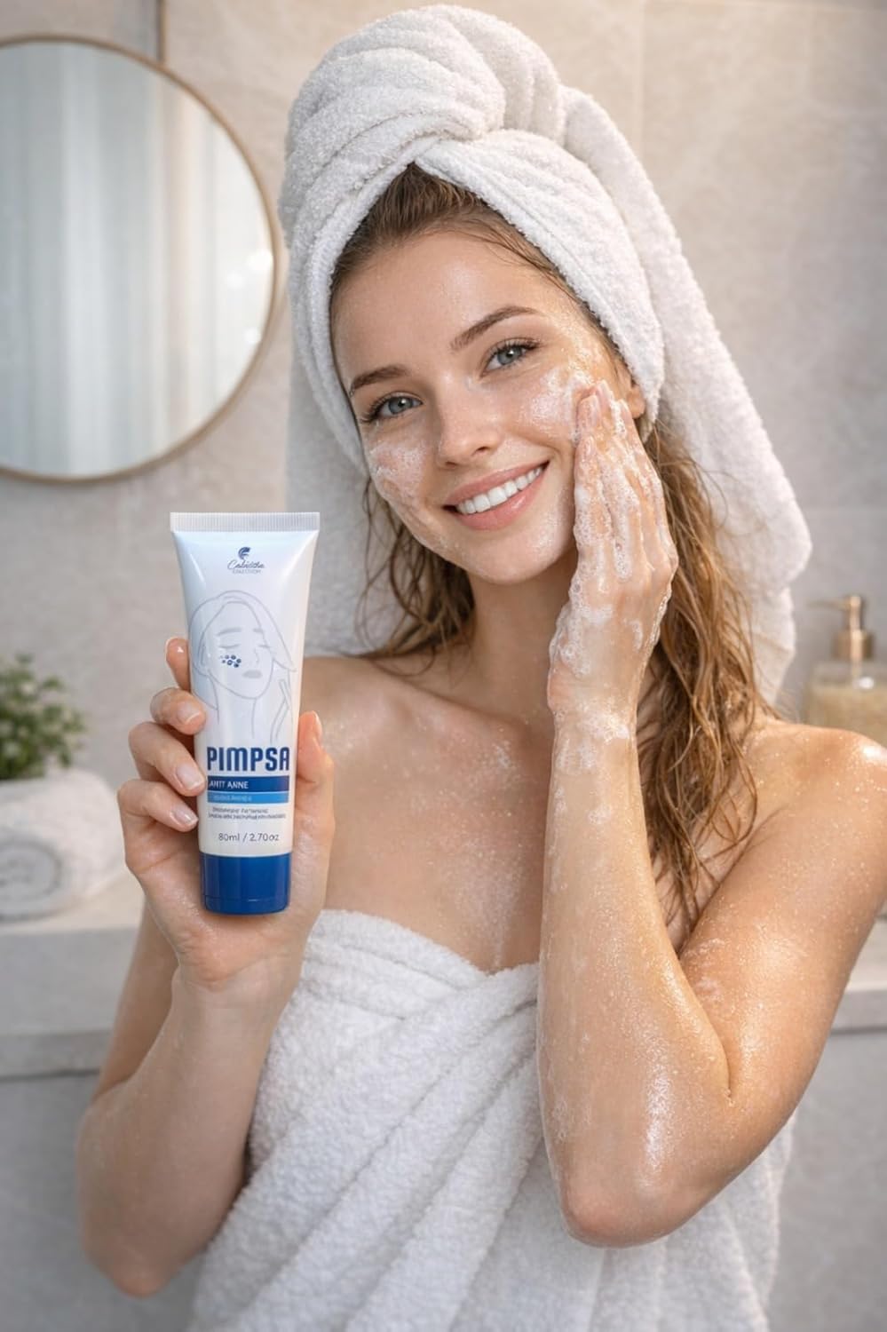 Pimpsa Acne Face Wash with Salicylic Acid, Oleanolic Acid, Tea Tree & Aloe Vera – Deep Cleansing Oil Control Facial Cleanser for Pimples, Dark Spots & Uneven Skin Tone – 2.7 oz - Image 7