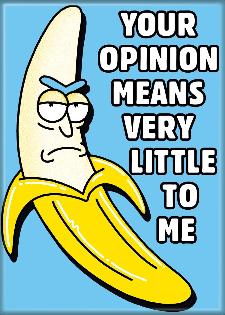 Ata-Boy Boys Black Ata- Magnet - Rick And Morty Your Opinion 2.5" X 3.5" Cartoon Network Magnet For Refrigerators, Whiteboards & Locker Decorations