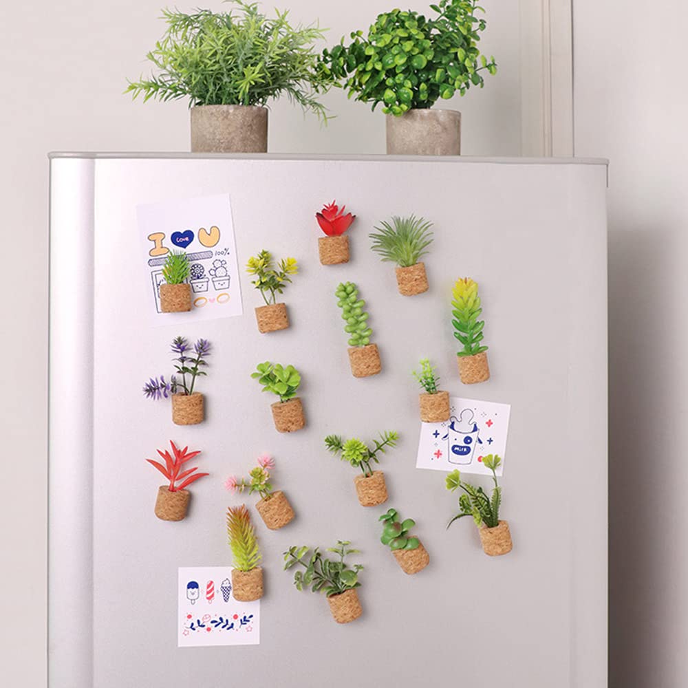 ZOSTLAND Künstliche Weihnachtspflanze, Auto-Lüftungsschlitz-Clip, Dekoration, Auto-Lüftungs-Clip, Magnet, Kühlschrank-Stick, Auto-Innendekoration, personalisierbar, Auto-Dekoration, Geschenk (4