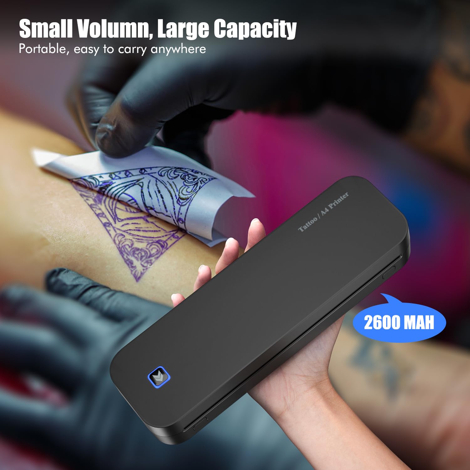 Imprimante Tatouage Thermocopieur Bluetooth A4 Papier Transfert 20pcs Compatible Smartphone PC