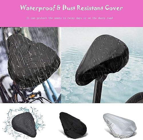 Miniatura 4 de Liyamobu Funda de cojín para asiento de bicicleta de gel para niños y niñas, 9 x 6 pulgadas, transpirable y extra suave, espuma viscoelástica para