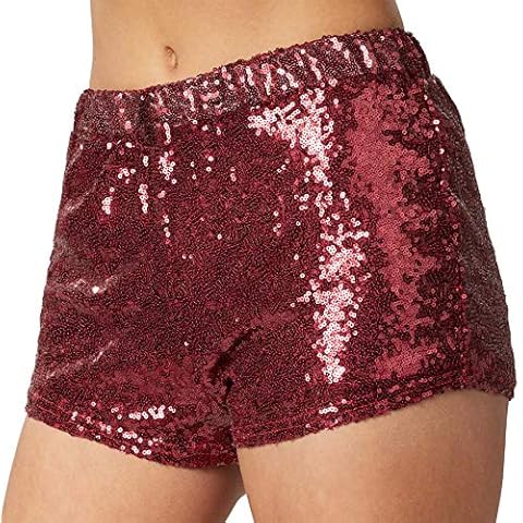 dressforfun 900996 Women's Sequin Glitter Hot Pants Cover