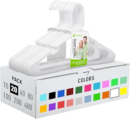 Miniatura 8 de Eldorado - Ganchos para ropa de adulto, de plástico, ideal para uso diario estándar, gancho para ropa como camisas, blusas, camisetas, vestidos,