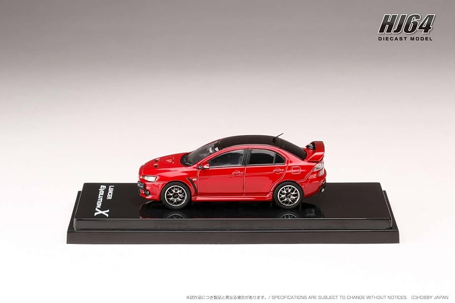 ミニカー LANCER EVOLUTION X FINALEDITION ホビージャパン 1/64 ミツビシ ランサーエボリューションX FINAL