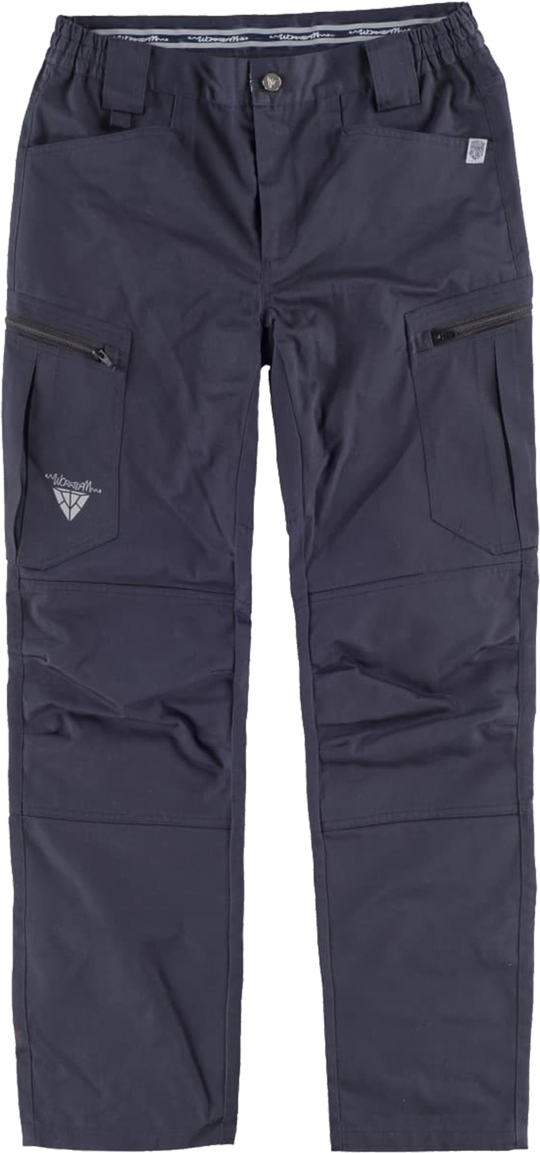 Teamwork WORKTEAM Security Pantalón Táctico Mechanical Stretch, Elástico, Multibolsillos, Culera y Rodillera Reforzada, Tejido Elástico y Resistente, Mod Policía, Police. Unisex Marino Oscuro M