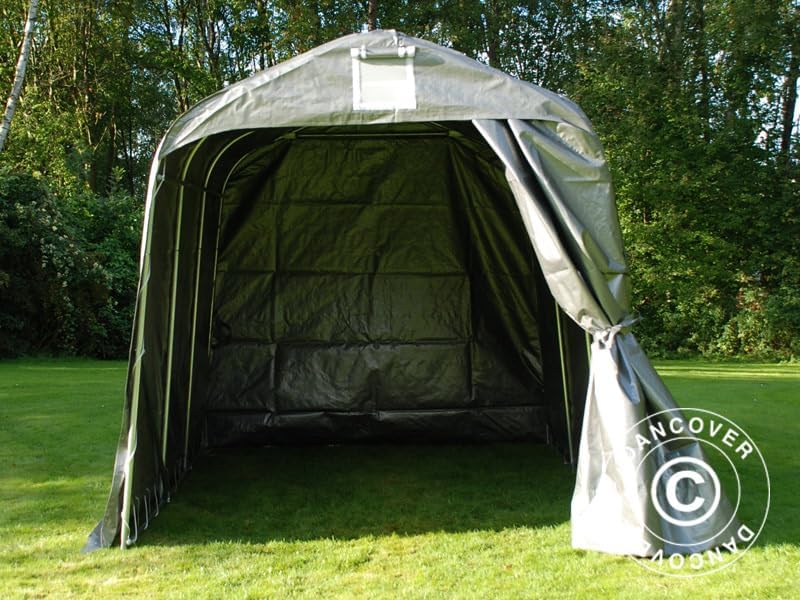 Dancover Storage Tent PRO Storage Hall in a grassy outdoor setting