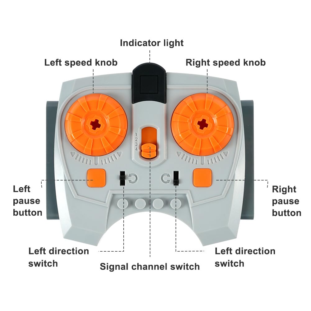 HOTUT Motor Power Function, 11-teiliges Elektrisch Spielzeug Motor, Technology Power Functions Set, mit Batteriebox, Kompatibel mit Technik Zug