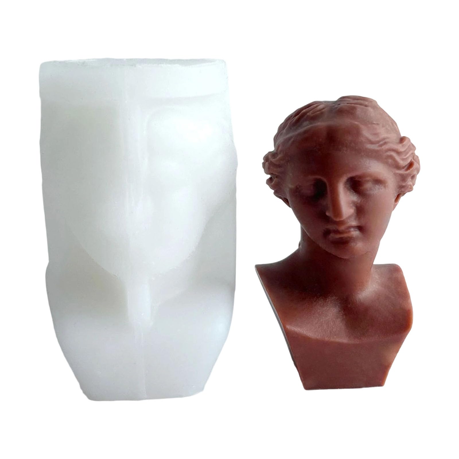 Snorvixre Silicone Busts Shape for Plasters Diffusers and Crafting Supplies Artistics Making Silicone