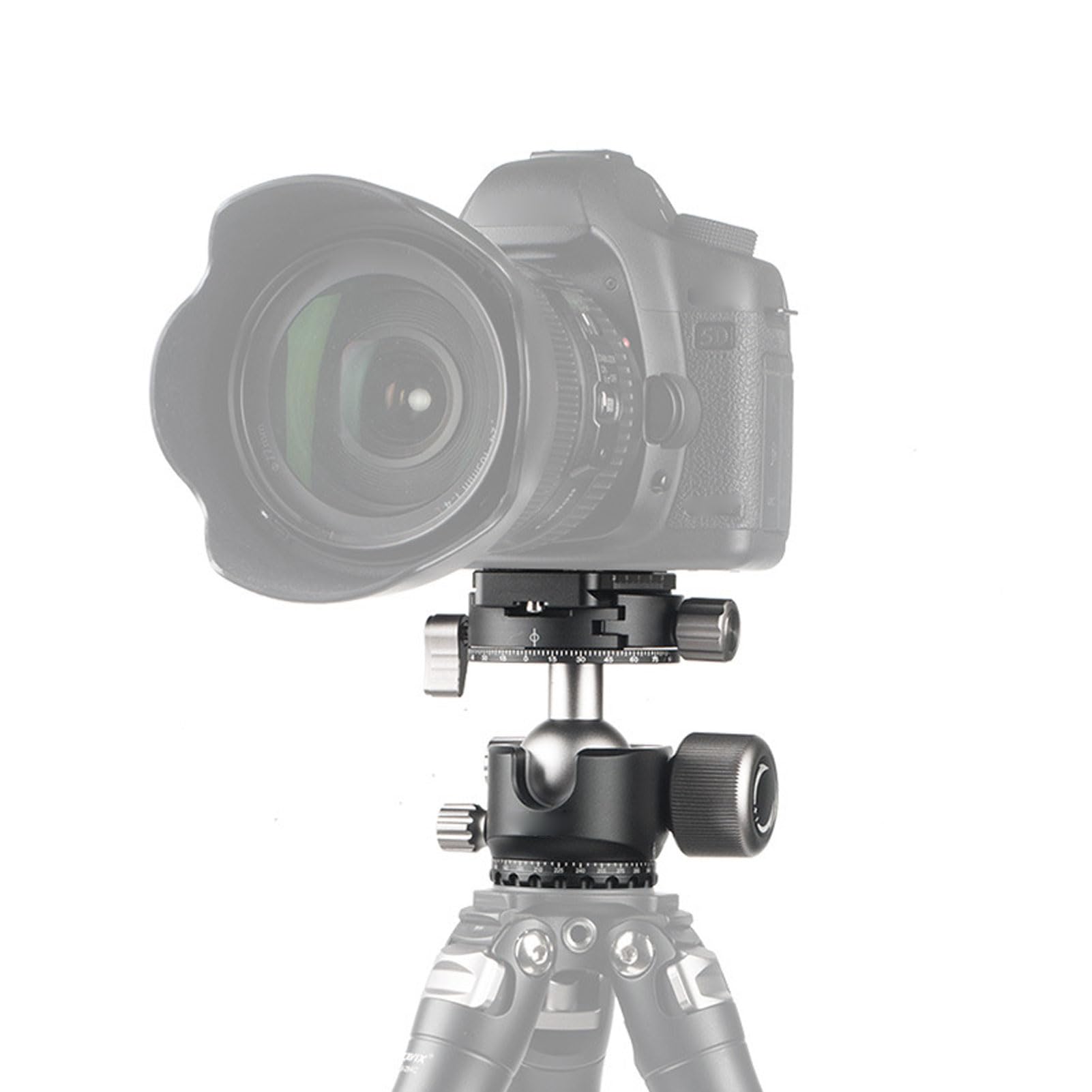 Rótula Esférica para Trípode de Cámara de Perfil bajo Rótula Esférica Grande Panorámico Dual 360° Liviana Pero Robusta con Bolsa Almacenamiento para Creadores Contenido