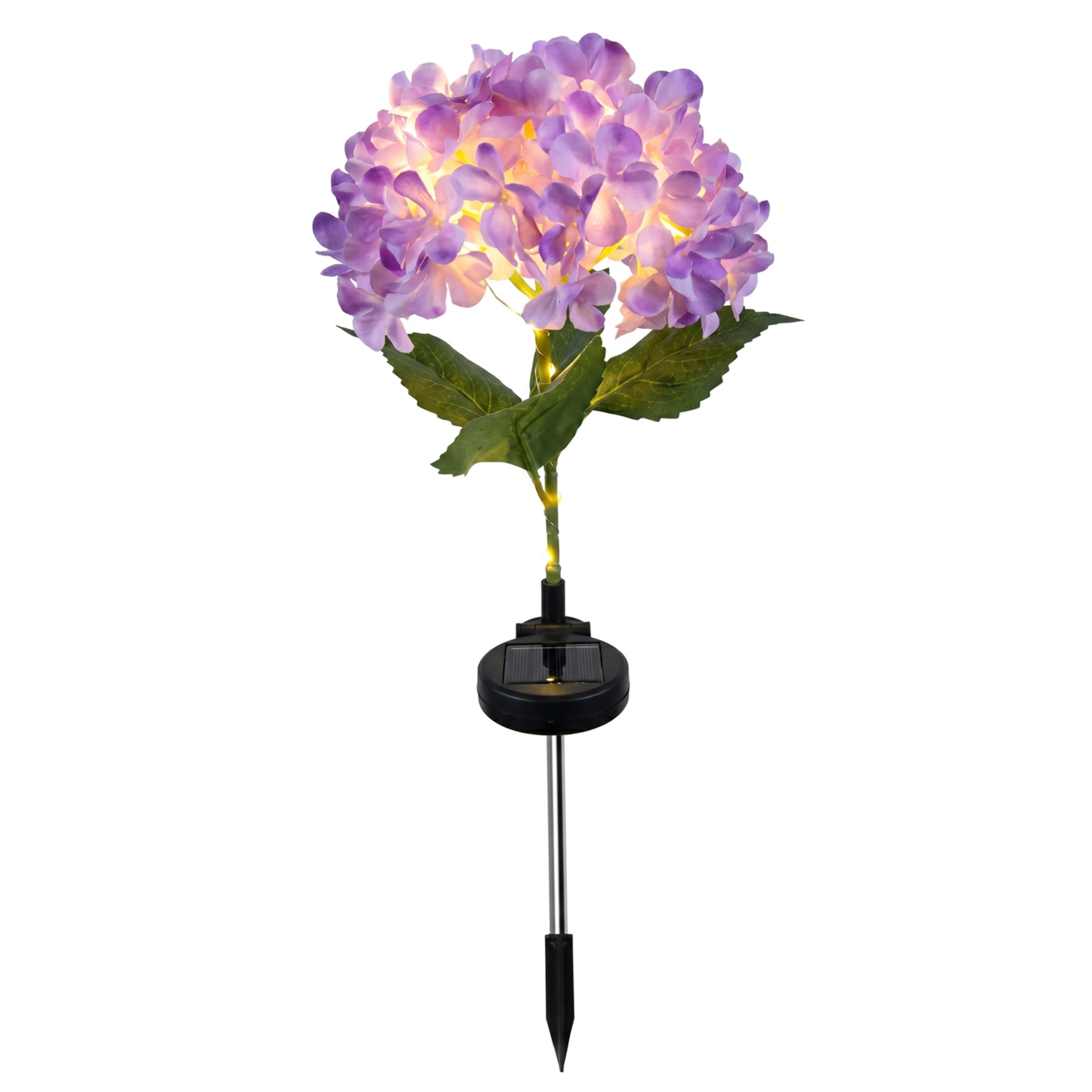 Ngbbby Solar Flower Lights, Fairy Hydrangea Lights, Solar Garden for Outside, Outdoor for Yard, Purple