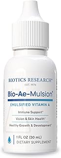 Biotics Research Bio Ae Mulsion IU Emulsified Vitamin A for Greater Uptake & Utilization, Concentrated Form, Promotes Immune Response, Aids in Visual Acuity, Supports Cardiovascular 1 Fluid Ounces