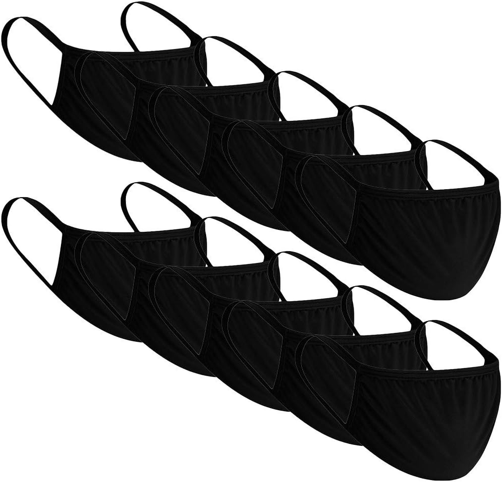 10PCS Bandana Face Adult Kids Reusable Washable Dust Protection Cloth Breathable Re Useable Fashion Rewashable Fabric Elastic String Cycling Motorcycle Balaclava Scarf