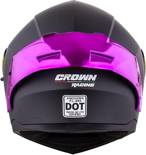 Miniatura 5 de Casco modular de motocicleta con diseño abatible, aprobado por DOT con visera extra transparente, cascos de motocicleta de cara completa