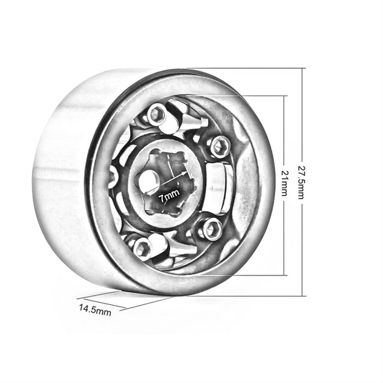 Compatibile Con AX24 Per Wrangler Per JLU Per Deadbolt C10 B17 Cerchi In Metallo Da 1.0 Pollici Pneumatici In Gomma Per 1/24 1/18 RC Crawler RC Pneumatico RC Car Ruota