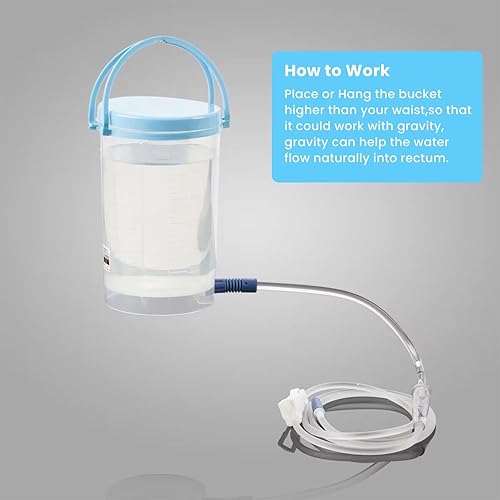 Miniatura 5 de Kit de enema transparente de 6 piezas puntas de boquilla de enema reemplazo de tubo de colon kit de cubo de enema de café para agua y colon limpieza