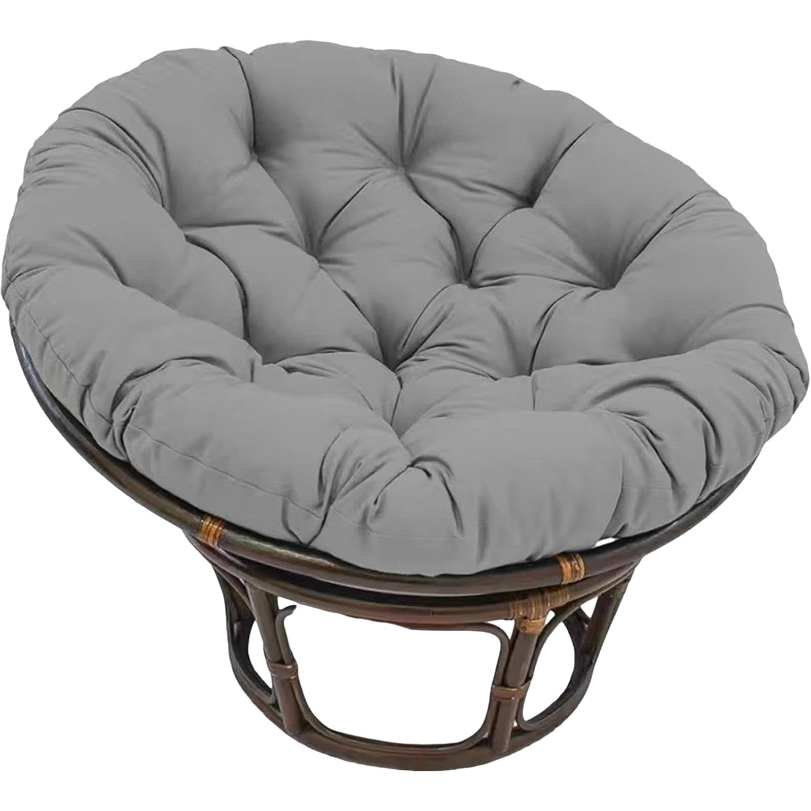 Coussin de chaise en œuf gris 31.5 cm galette ronde en coton PP