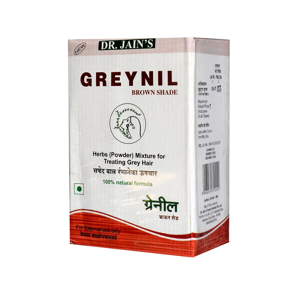 Dr. Jain's Greynil Herbal Hair Colour Treatment (Brown Shade, 500 g)