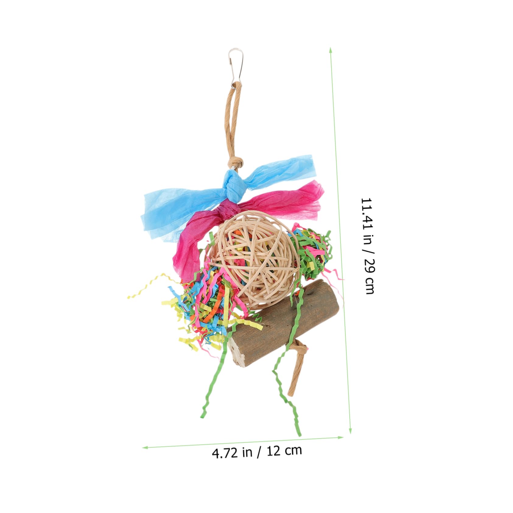 Sosoport Hanging Shredding for Parrots and Birds Chew Plaything and for Foraging and Climbing for Parakeets Budgies and Macaws