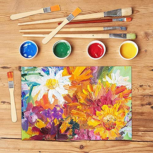 Borstelset Platte Borstel 30 Stuks Professionele Kwast Houten Handvat Platte Acryl Borstel Flat Brush Paintbrush Olieverf Borstel Penseelset voor Kunst Schilderen Werk Schilderen Muurverf Vernissen - Afbeelding 6