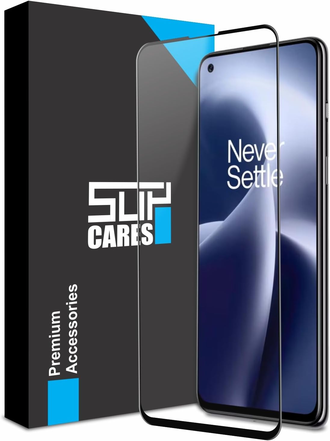 SupCares Tempered Glass for OnePlus Nord 2, Nord 2T and Nord CE (6.43 Inch) With Installation Kit | Military-Grade Gorilla Screen Protector | Edge to Edge Coverage | Black