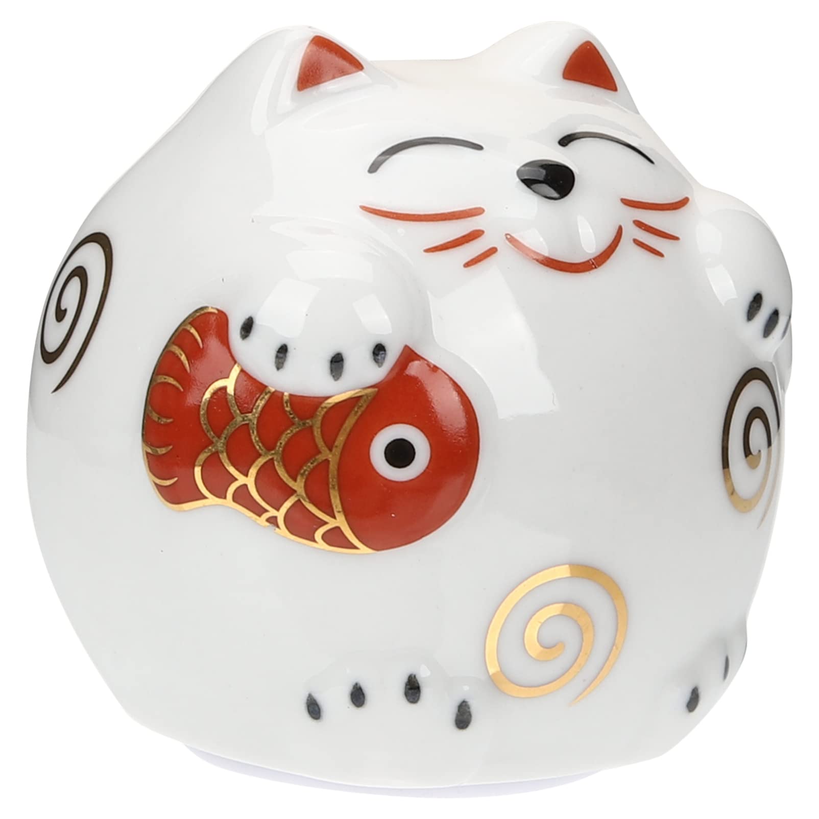 VICASKY 4stücke Ceramic Piggy Bank Maneki Neko Statue Glückskatze Ornamente Für Zuhause Büro Praktische Spardose Mit Verarbeitung Japanische Dekoration Für Katzenliebhaber