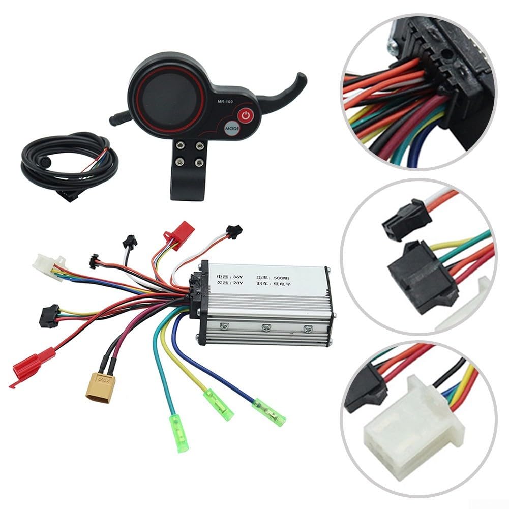 Zoegneer Kit de contrôleur MR-100 avec écran LCD 36 V 48 V pour trottinette électrique pour KUGOO (48 V)