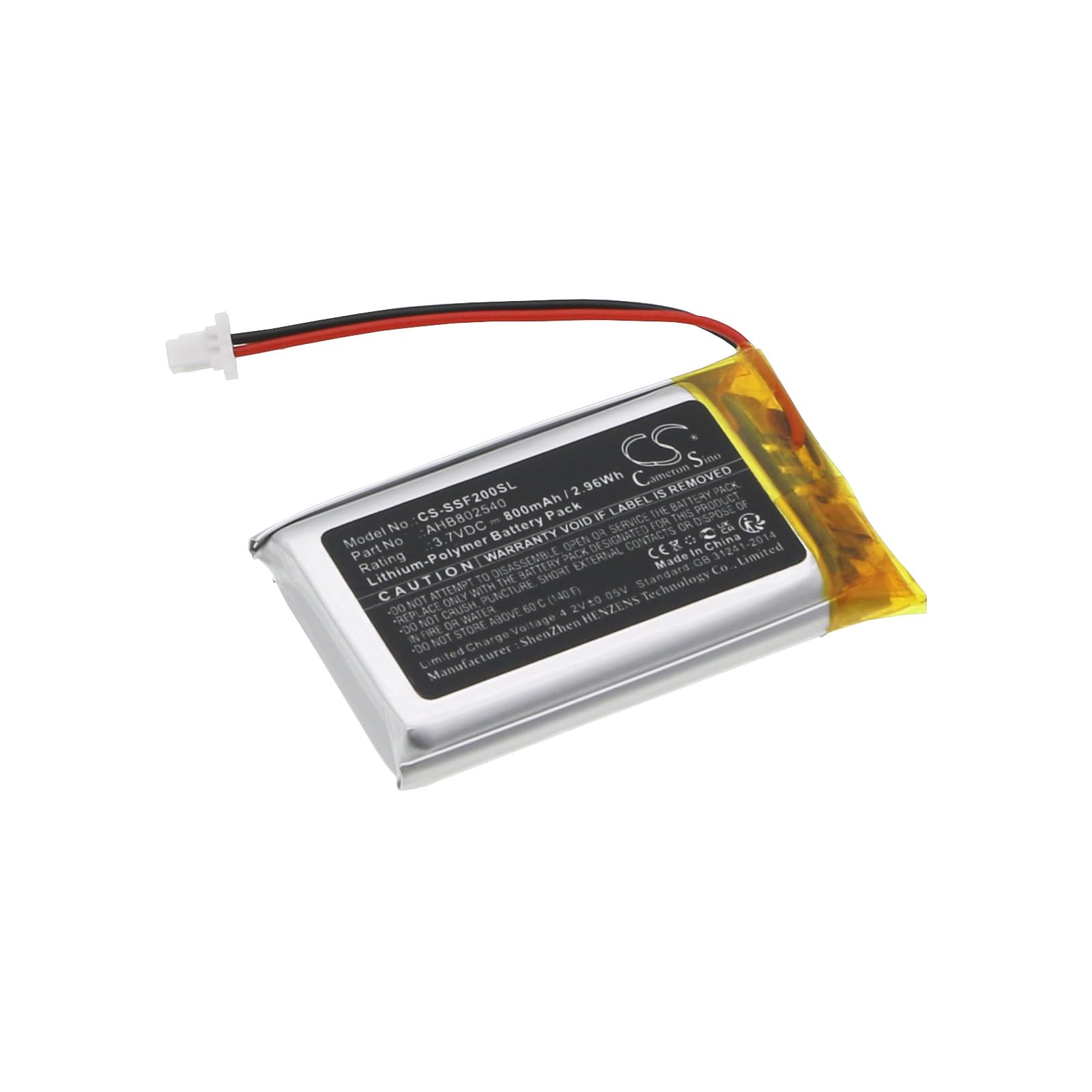 TECHTEK Batterie 800mAh Compatible avec [Sena] SF2, SF4 remplace AHB802540 FBA