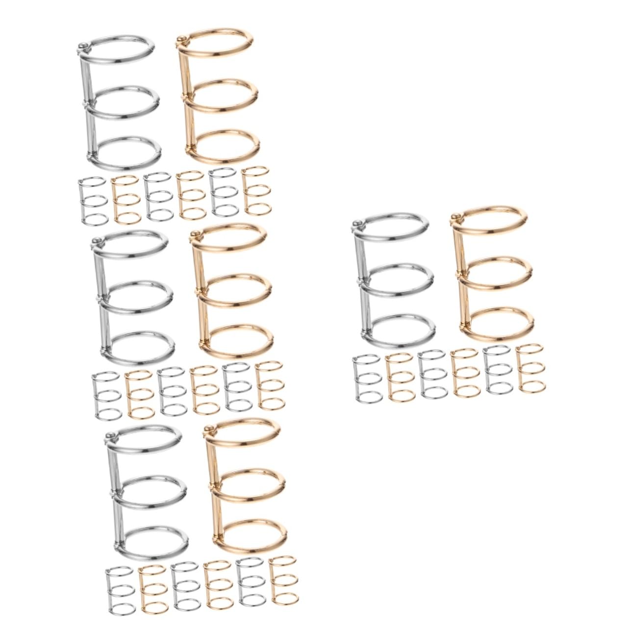 ARTIBETTER 4 Set Strumento Ad Anello A Foglia Libera Anelli Raccoglitori A Fogli Mobili Anelli Di Foglie Sciolte Anelli Per Carta Chiave Raccoglitore Lega 8 Pezzi*4