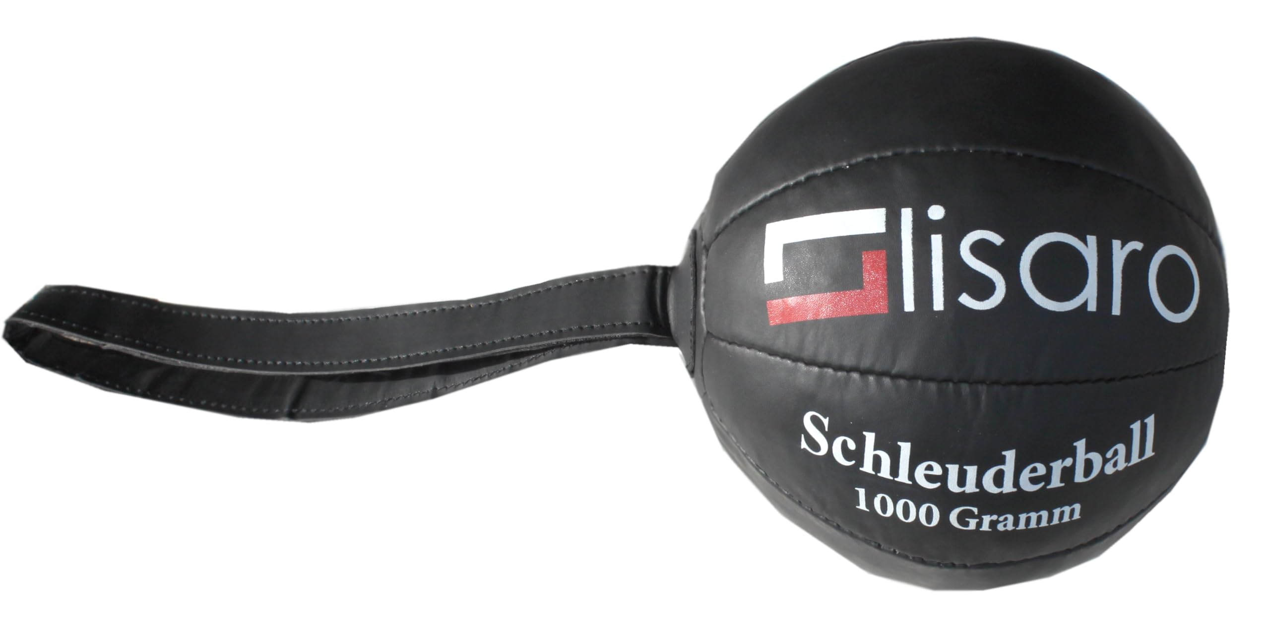 Lisaro Schleuderball aus PU-Leder, Size 1000 gram, Farbe Schwarz, Durchmesser Ca. 18-20 cm.