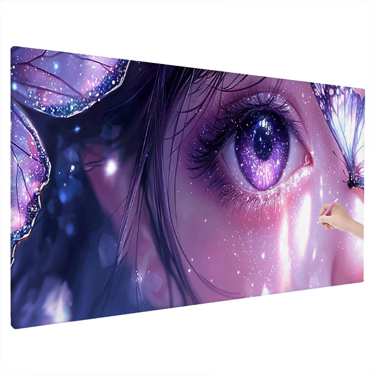Diamentowe malowanie dziewczyna, 5D diamentowa sztuka kryształowa sztuka anime, diamentowe malowanie duży rozmiar 150 x 60 cm, DIY diamentowe malowanie na Boże Narodzenie dekoracja ścienna, pomysły na