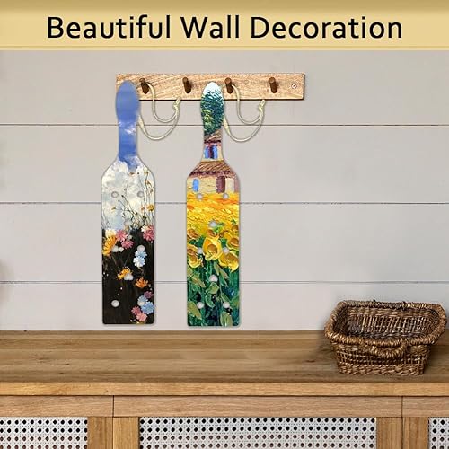 Miniatura 6 de Aohcae Paleta de madera de bambú ligera con orificios de flujo de aire, 13.3 pulgadas