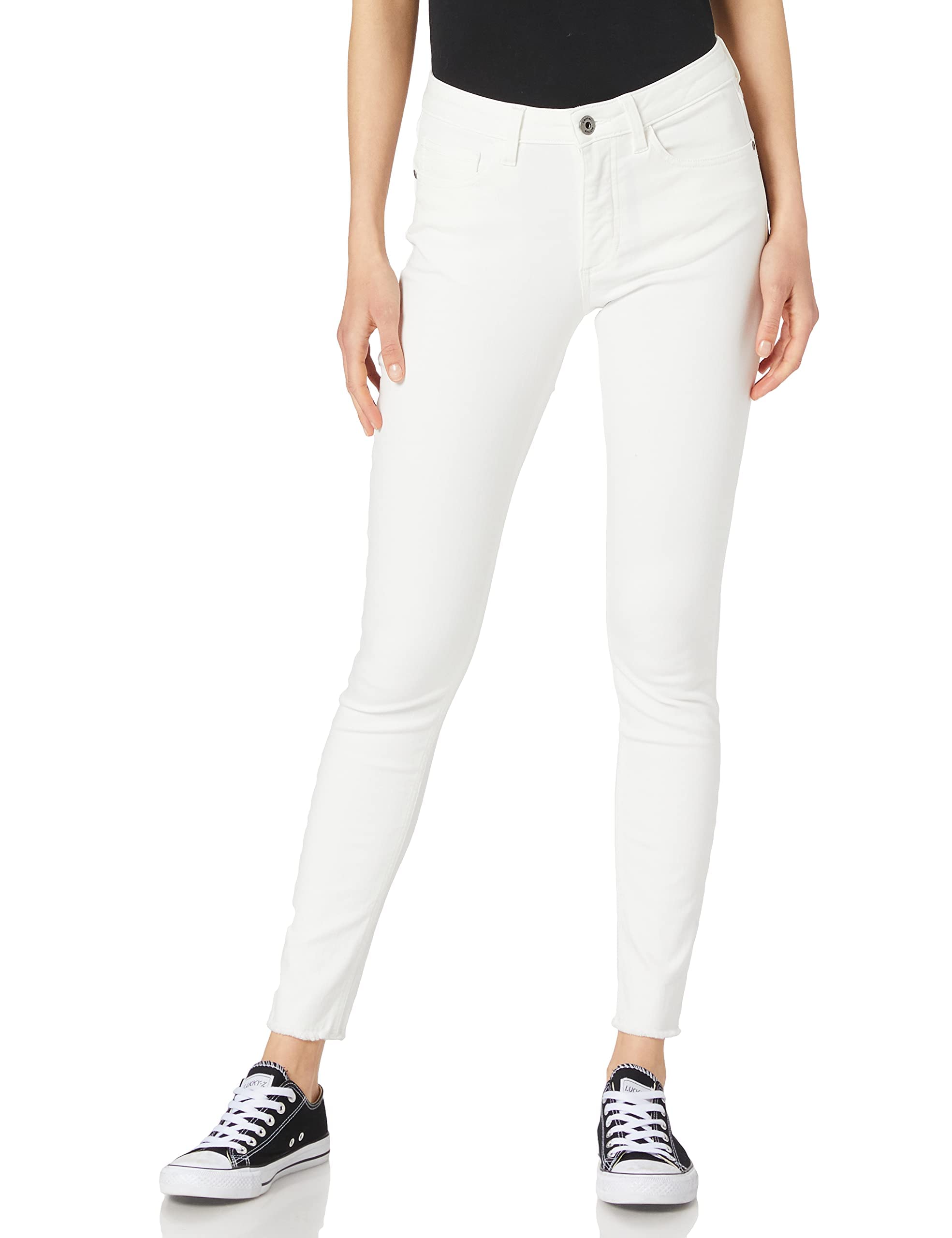 Camel Active Womenswear Women's 3885255476 Trousers - White - 28W x 30L