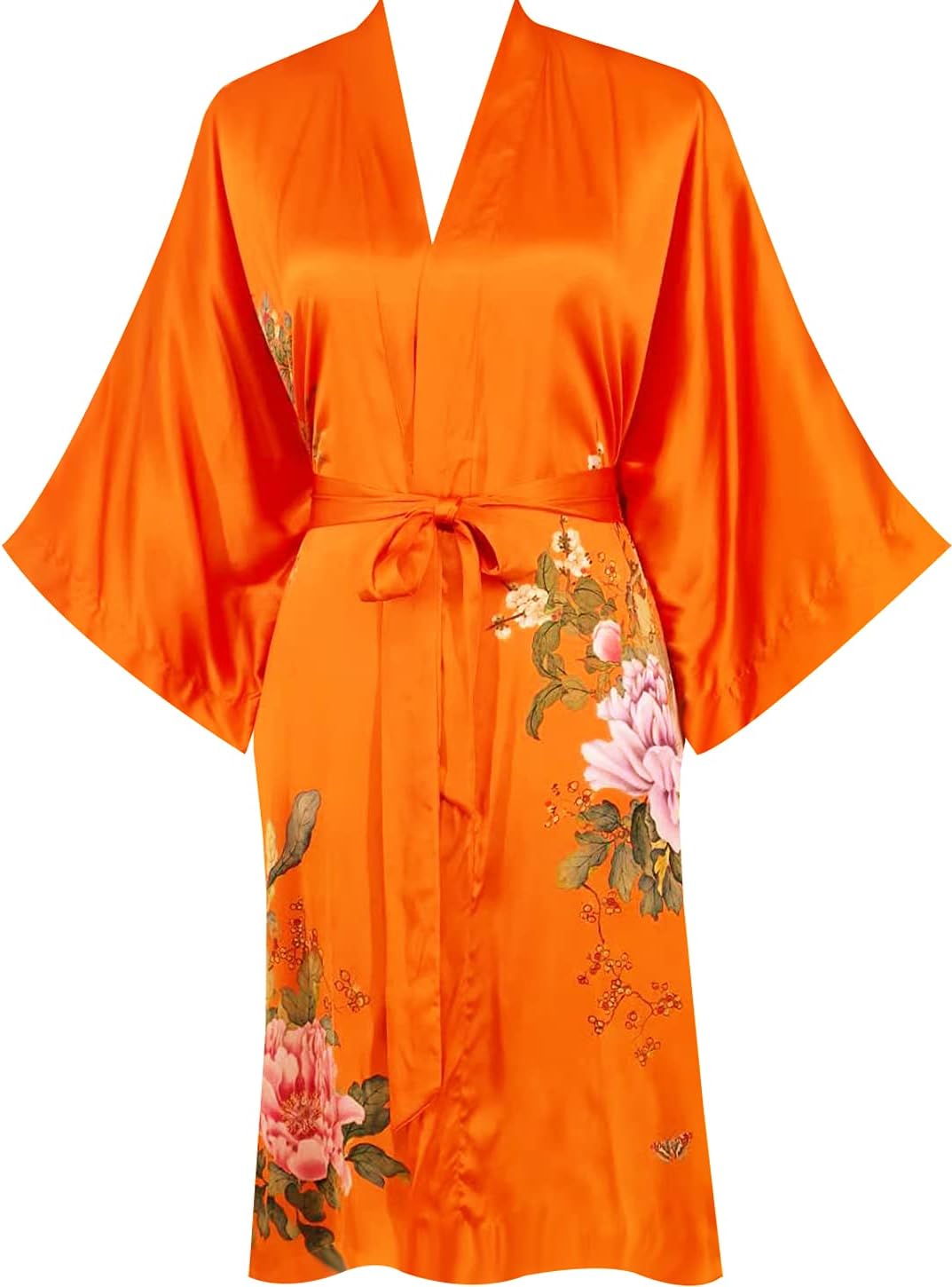 Kwedhonjhwomen's 100% silk kimono, short bathrobe pajamas, kimono pajamas