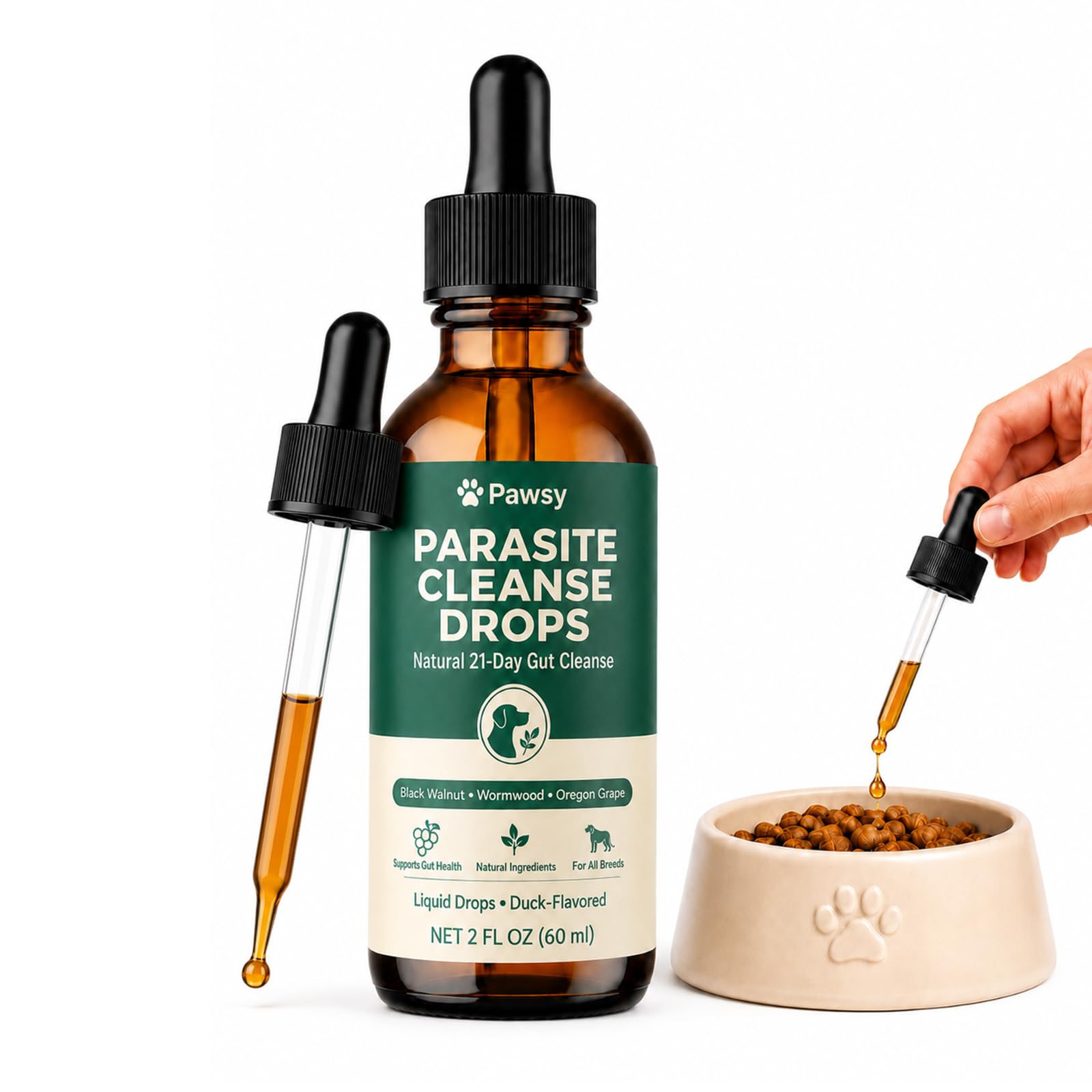 Pawsy Parasite Cleanse Drops for Dogs, for all Breeds of Dogs & Puppies