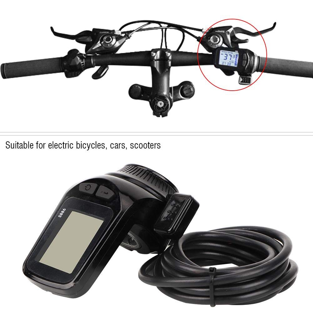BuyWeek Bezszczotkowy zestaw kontrolera silnika, 36 V, 350 W, wodoszczelne tworzywo sztuczne, metal, z wyświetlaczem LCD do silnika elektrycznego