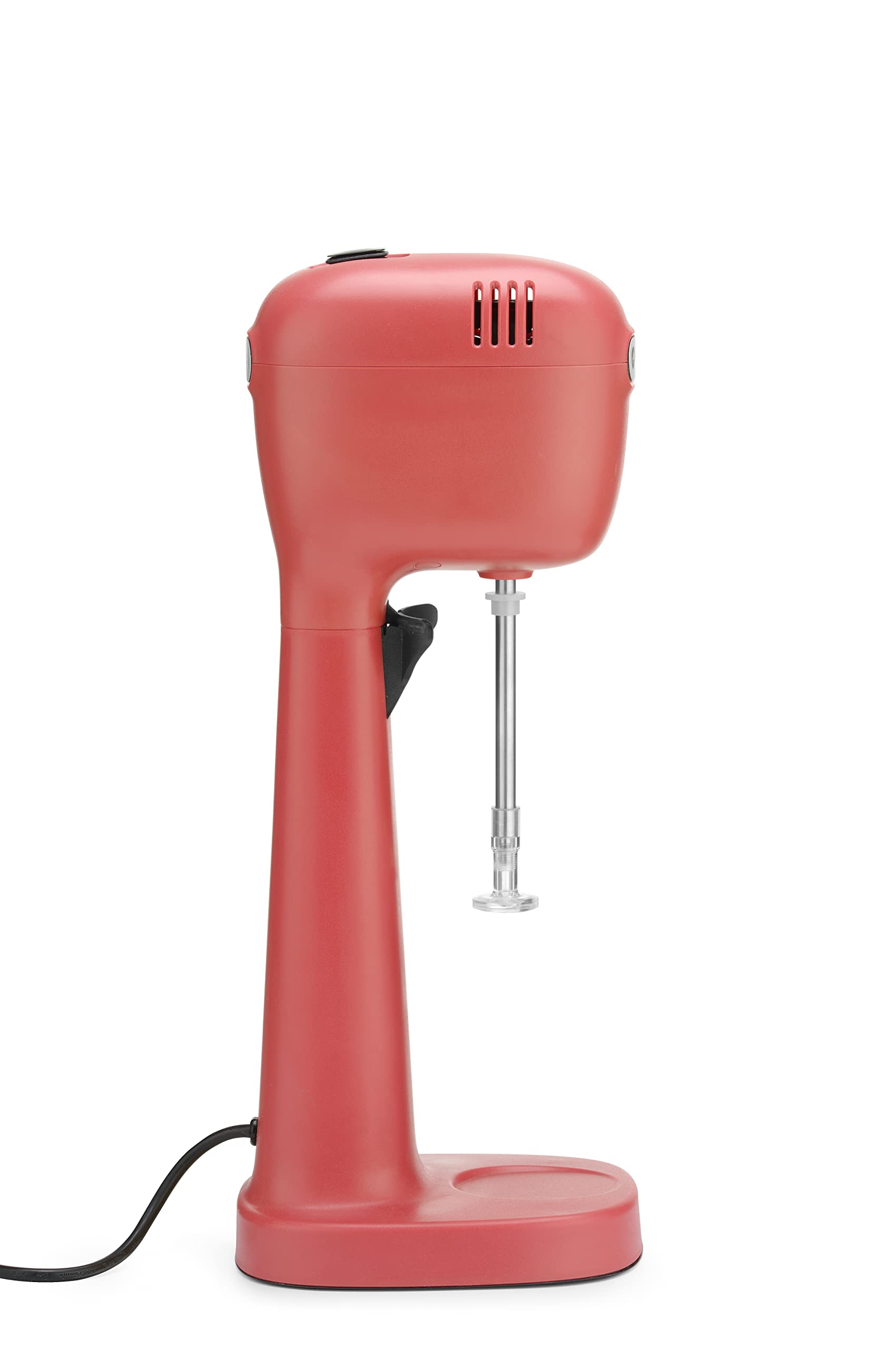 HENDI Mixeur Professionnel de Boissons, Aérateur de Boissons Légères, Frappés, Cappuccinos Glacés, 2 Gobelets et 4 Agitateurs Inclus, 230V/400W, 170x196x(H)490mm, Rouge