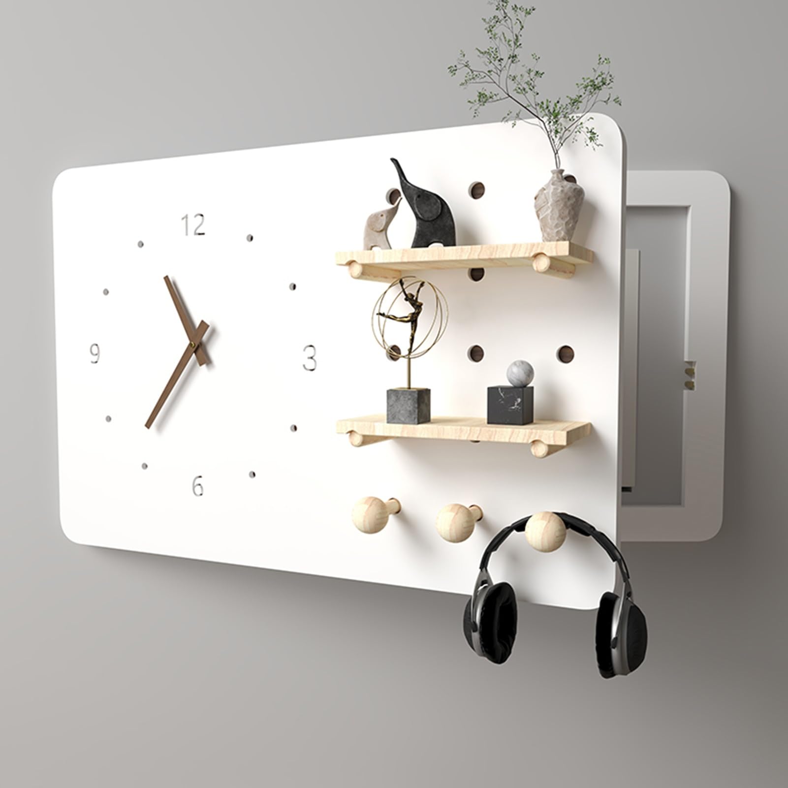 Tapa Cuadro Electrico Cubierta Multifuncional para Caja de Fusibles, Marco Artístico con Bisagras para Cubrir El Panel Eléctrico, Cubierta para Panel de Interruptores de 45Cm, 50Cm, 55Cm y 70Cm de Lar