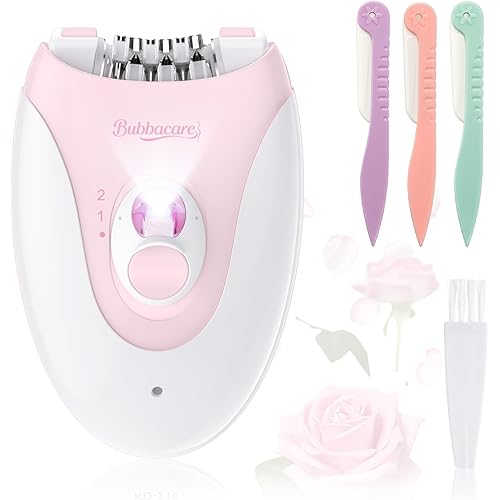 Epilator, Epilators Hair Removal for Women - 2-Speed Epilator with 36 Tweezers & Massage Pad, Rechargeable LED Hair Removal Device for Face/Bikini/Arms/Legs/