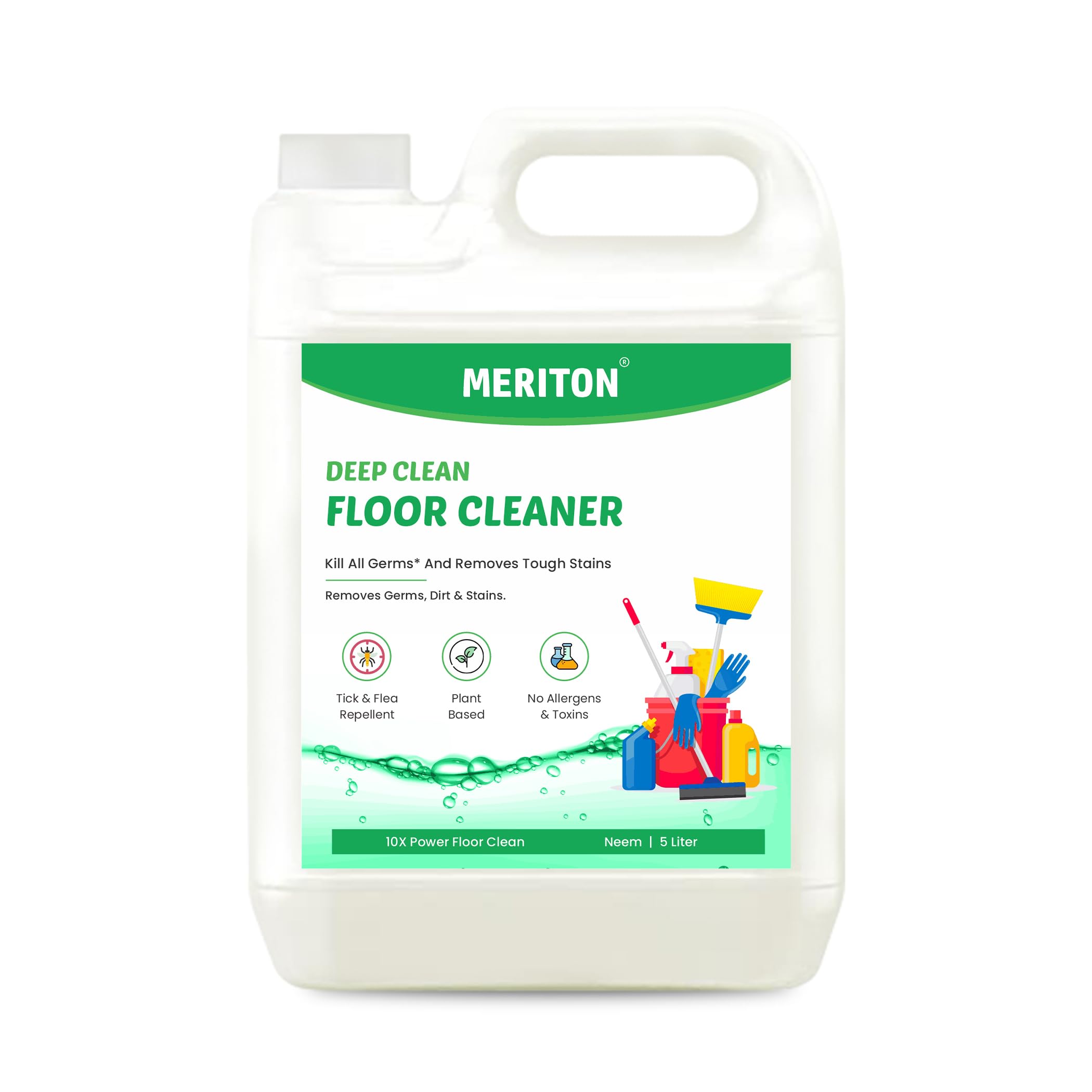 Meriton Neem Deep Clean Floor Cleaner – 5L | Plant-Based Formula | Tick & Flea Repellent | Removes Germs, Dirt & Tough Stains | No Allergens & Toxins | 10X Power Cleaning-image-30